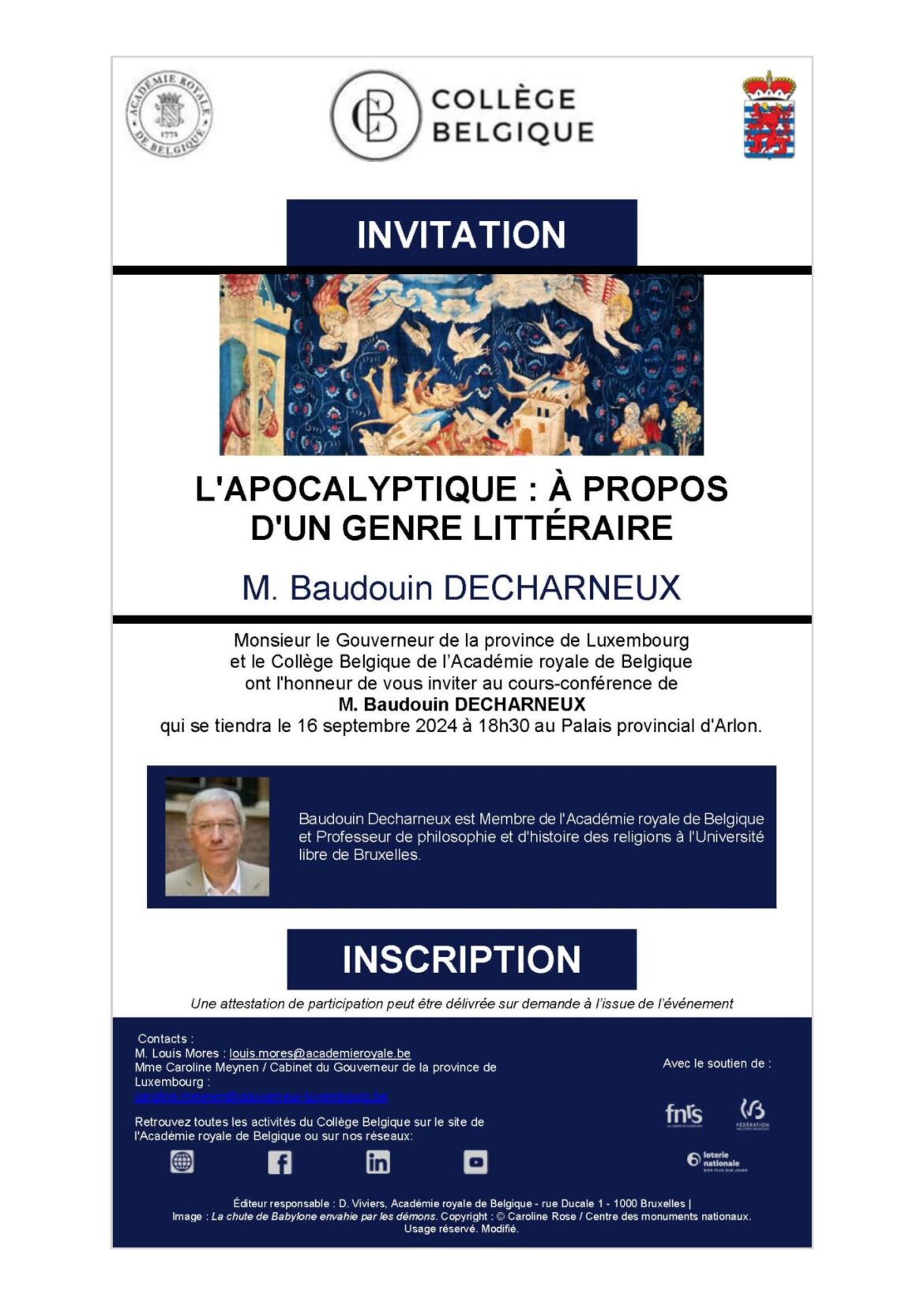 INVITATION le 16 septembre